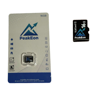 PeakEon MicroSD TF  Memory Card,4K/5K UHD, Waterproof, Shockproof,High Speed 130MB/s (16 GB)