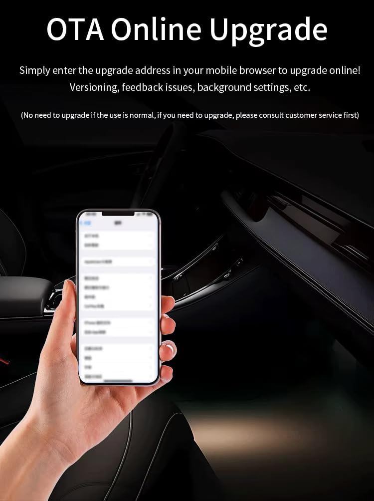 PeakEon Wireless CarPlay Adapter – Convert Wired CarPlay to Wireless(Compatible with iPhone & Android) for USB Plug &Type C