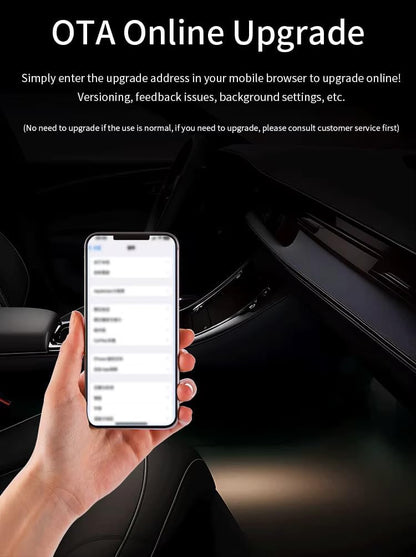 PeakEon Wireless CarPlay Adapter – Convert Wired CarPlay to Wireless(Compatible with iPhone & Android) for USB Plug &Type C