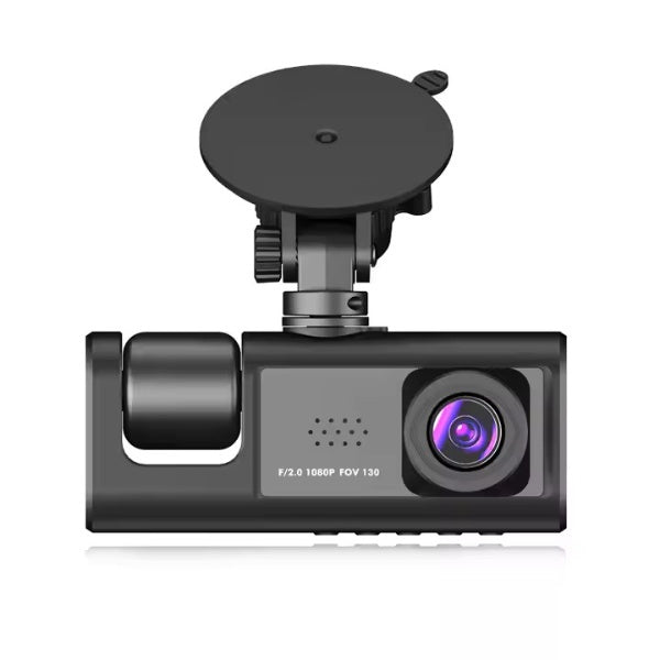 PeakEon 3 Lens 1080P Dash Cam(Front,Interior,Rear) with Parking Monitor, G-Sensor, Loop Recording,Night Vision
